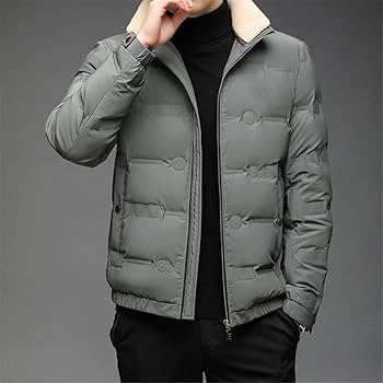 Fashion Winter Men's White Duck Down Down Jacket Middle-aged